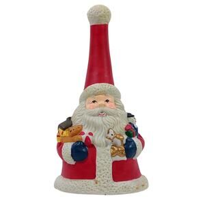 Vintage Santa Claus Porcelain Dinner Bell - Caffco Intl - w/ Original Box - GOOD